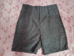 Gray High-Waisted Shorts