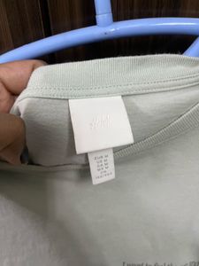 New H&amp;m Crop Tshirt Pastel Green