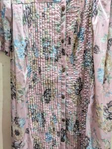 Floral Printed Georgette Kurti (Size M)