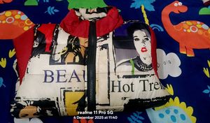 Colorful Graphic Print Jacket