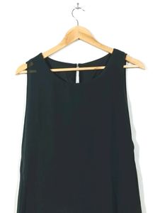 Black Half Sleeved Kurta Top (Women)