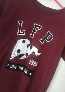 Maroon Graphic T-Shirt👾