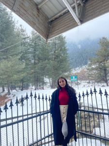 Knit Mini Skirt with high neck