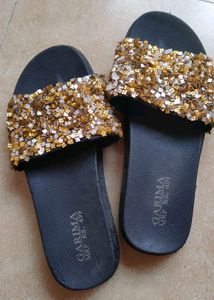 Gold Embellished Garima Slides