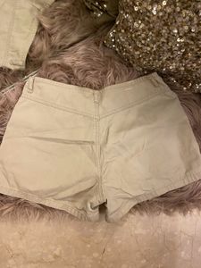 Khaki Cotton Shorts