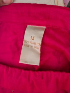 Pink With Golden Details Ethnic Skirt