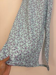 Blue Floral Dress For Women