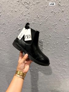 Zara Chelsea Leather Boots