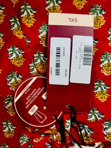 Red Floral Print Culottes