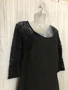 Eiki  Black Half Sleeve Dress