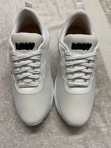 White Mesh Running Sneakers
