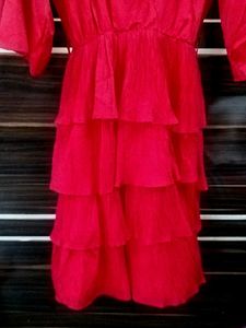 Red Tiered Dress