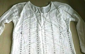 White Fancy Kurta Pant Set