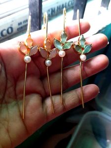Combo Natural stones earpin