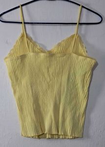 Yellow Lace Trim Cami