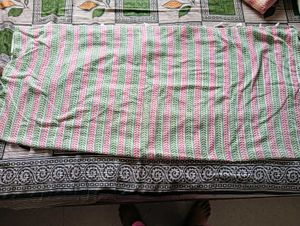 Striped Pink & Green Cotton Fabric
