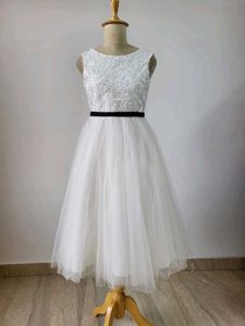 White Lace & Tulle Party Dress