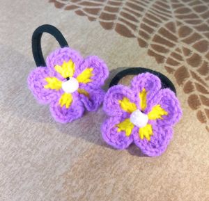 Crochet Purple 💜 Flower Hairbands