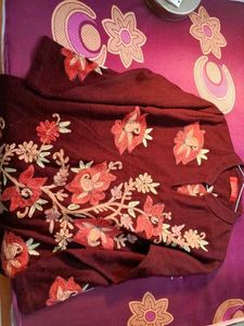 Embroidered  Woollen Kurta