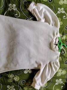 White Puff Sleeve Top