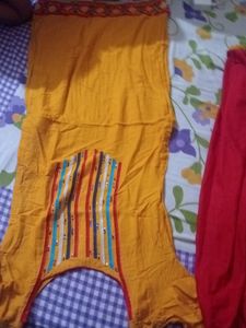 Cotton  Straight  Kurti With Affgani Pant