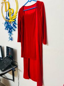 Red Velvet Mini Dress