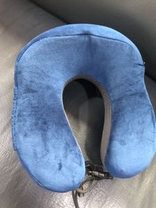 Travel Neck Pillow blue and grey