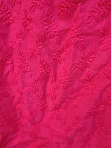 Pink Textured Sleeveless Top L