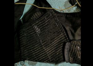 Partywear Sequence padded blouse