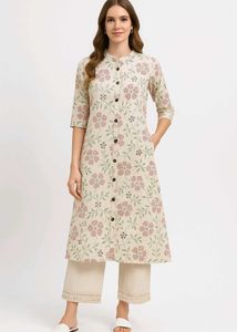Floral Print Kurta