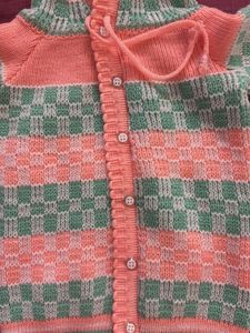 Cute Knitted Baby Cardigan Set