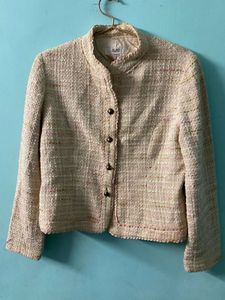 Elegant Tweed Button-Down Jacket