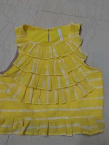 Cute Yellow Ruffled Top