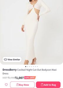White Cutout Mini Dress