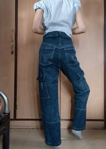 Vintage denim cargo jeans