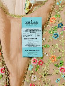 Peach Embroidered Anarkali Dress