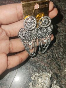 Silver Jhumka Earrings