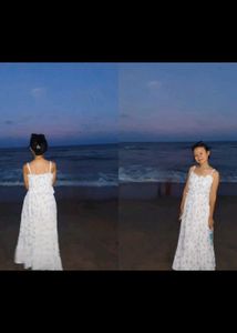 Floral White Dress