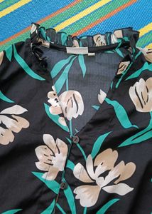 Floral Button-Down Blouse