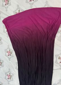 women solid pleated skirt