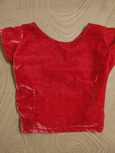 Red Velvet Blouse
