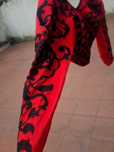 Red &amp; Black Blouse