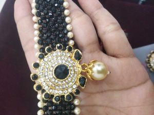 Elegant black Beaded Jewellery Set