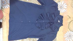 Ruffled Blue Shirt Urbanic