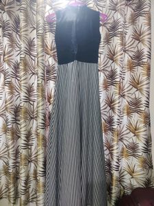 Beautiful Fit And Flare Striped Maxi Dress