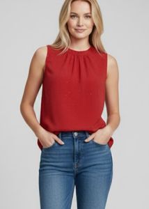 Red Sleeveless Top