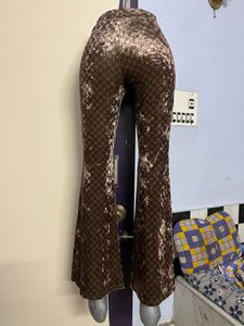 SHEIN BRANDED Womens Retro Solid Velvet Pant