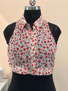 Floral Sleeveless Blouse