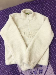 Cozy White Fleece Pullover