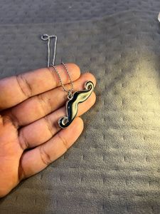Black Moustache Necklace